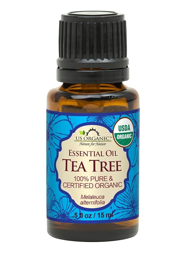US Organic 100% Pure Tea Tree Essential Oil, Steam Distilled, USDA Certified Organic, for Hair, Skin, Scalp, Foot, Toenails, and More. Sourced from South Africa, Undiluted, Non-GMO (15 ml)-VivaGrace Women