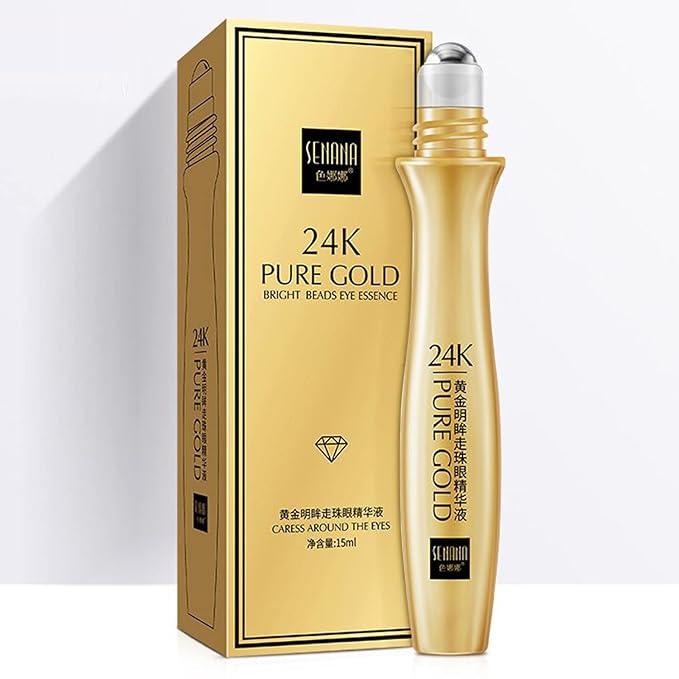 24K Gold Anti-Wrinkle Smoothing Under Eye Cream for Dark Circles, Puffiness, Eye Bag, Anti Aging Correxion Line Daily Cream with Hyaluronic Acid, 15 ML (2)-VivaGrace Women