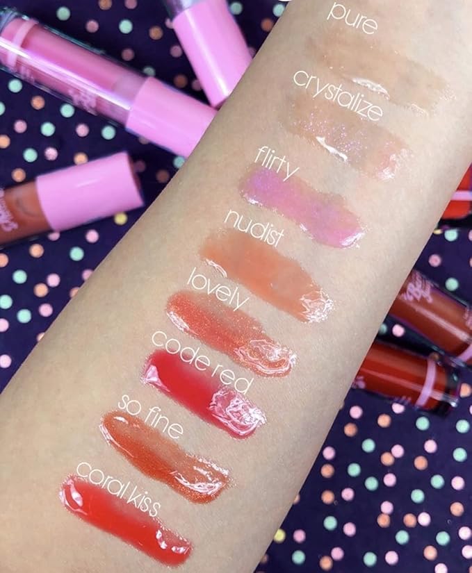 Rude Cosmetics Berry Juicy Lip Gloss - Flirty for Women - 0.14 oz Lip Gloss-VivaGrace Women