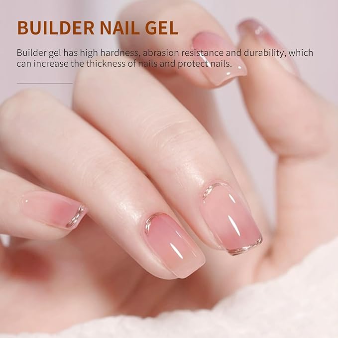JODSONE Clear Builder Gel for Nails 10ml, Nail Strengthener Gel for Nail Apex, Extensions, Repairing, Thickening, Hard Gel Polish Needs Nail Lamp Curing, DIY Salon Nail Art-VivaGrace Women