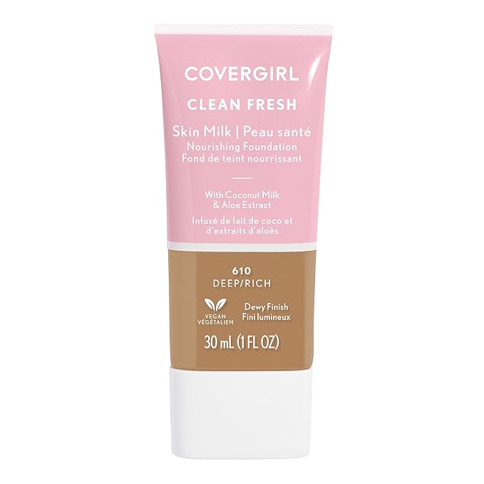 COVERGIRL, Clean Fresh Skin Milk Foundation, Rich/Deep, 1 Count-VivaGrace Women