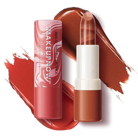 2PCS Marbled Matte Lip Stick Makeup - Velvety Finish | Naked-lip Feel, Full Coverage, D001+D002-VivaGrace Women