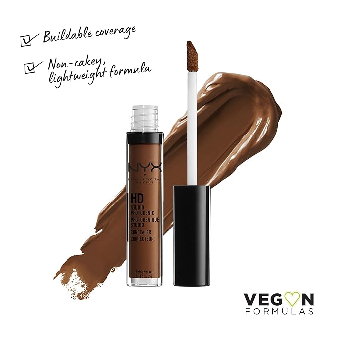 NYX PROFESSIONAL MAKEUP HD Studio Photogenic Concealer Wand, Medium Coverage - Deep Espresso-VivaGrace Women
