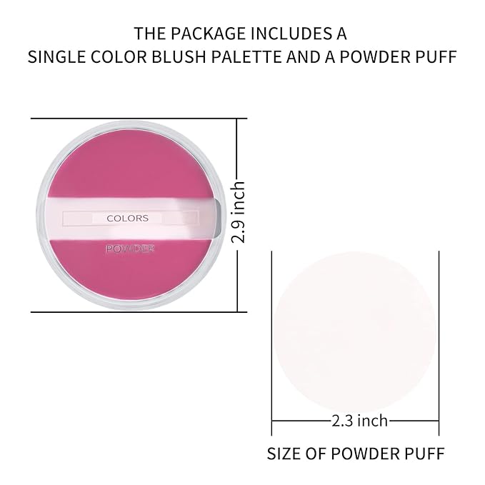 Boobeen Powder Blush Matte Blush, Highly Pigmented Beauty Cream Blush Palette for Create A Natural Cheek Flushed Look, Rich Colors-VivaGrace Women