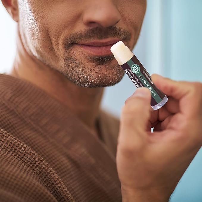 SPF Lip Balm 4-Pack by Earth's Daughter - Lip Sunscreen, SPF 15, Organic Ingredients, Eucalyptus Mint Flavor, Beeswax, Coconut Oil, Vitamin E - Hypoallergenic, Paraben Free, Gluten Free-VivaGrace Women