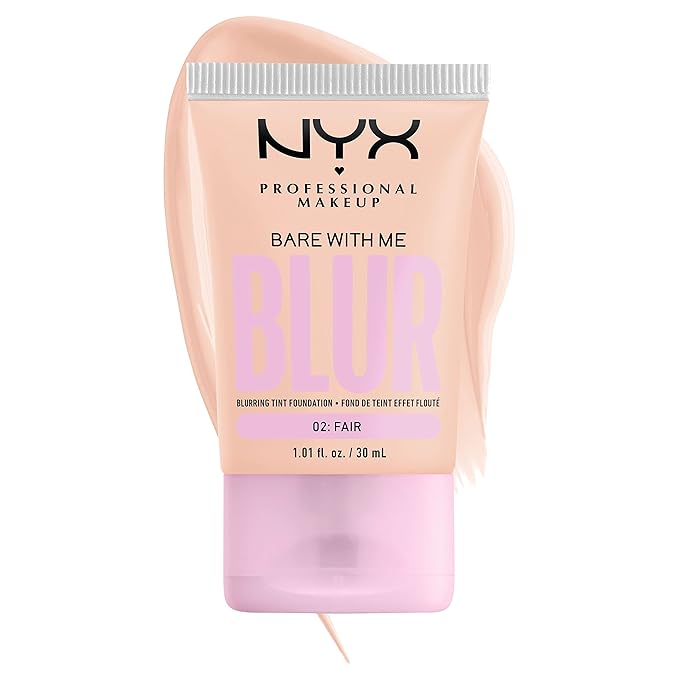 NYX PROFESSIONAL MAKEUP Bare With Me Blur Skin Tint Foundation Make Up with Matcha, Glycerin & Niacinamide - Fair-VivaGrace Women