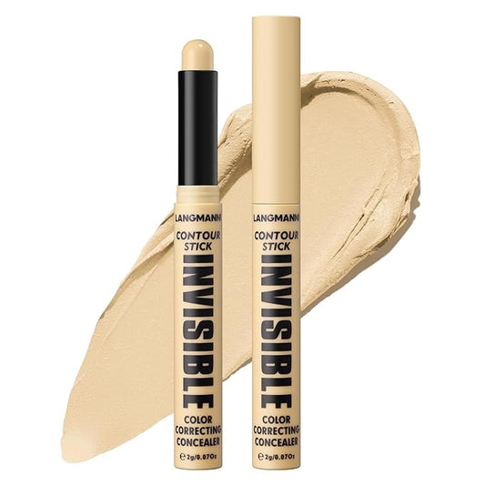 Jolilab 4 Color Contour Stick Concealer Stick Cream Palette Contour Multifunctional Contouring Makeup Kit for Face Highlighter Makeup Stick Set Long Lasting & Waterproof(01#yellow, 1)-VivaGrace Women
