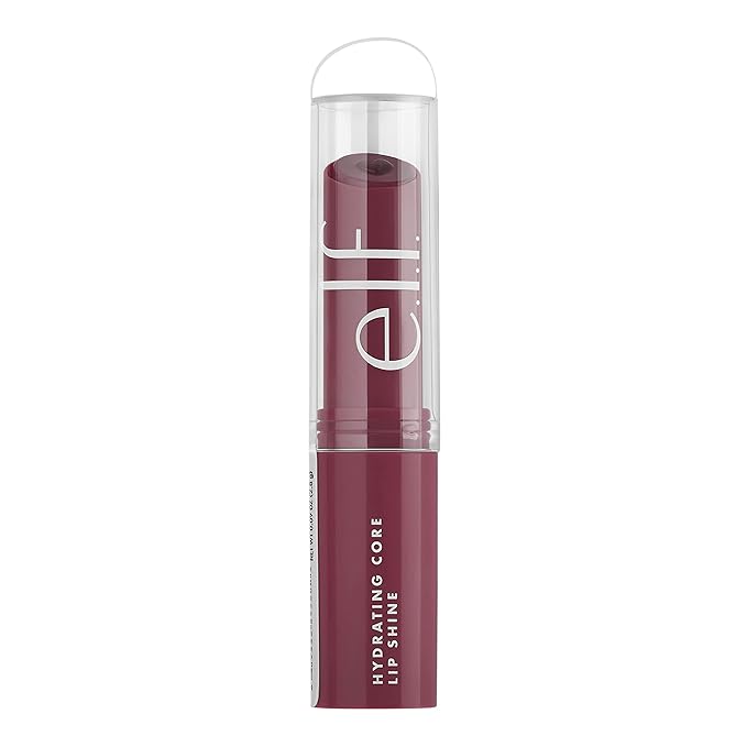 e.l.f. Hydrating Core Lip Shine, Conditioning & Nourishing Lip Balm, Sheer Color Tinted Lip Moisturizer, Delightful, 0.09 Oz-VivaGrace Women