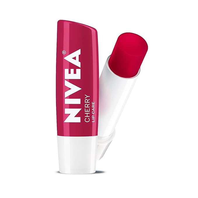 NIVEA Cherry Lip Care - Tinted Red for Beautiful, Moisturized Lips - .17 oz. Stick (Pack of 6)-VivaGrace Women