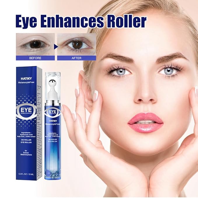 Caffeine Eye Cream with 360° Eye roller for Puffy Eyes -Under Eye Cream for Dark Circles and Puffiness - 5% Caffeine Eye Serum Reduce Wrinkles, Fine Lines and Under Eye Bags-VivaGrace Women