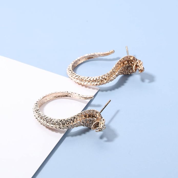 Vintage Snake Studs Earrings Gold Snake Dangle Earrings Animal Serpent Earrings Punk Cool Snake Earrings Jewelry for Women Girls Gifts-VivaGrace Women
