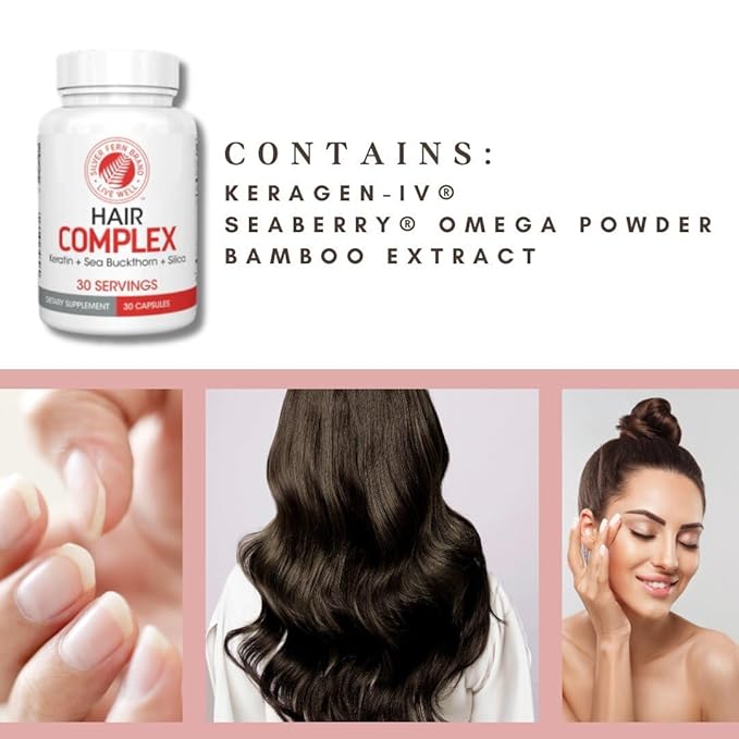 Silver Fern Hair Complex Hair Supplement for Promoting Healthy Hair - Each Bottle Contains 30 Days of Powder Supply - 2 Bottles-VivaGrace Women