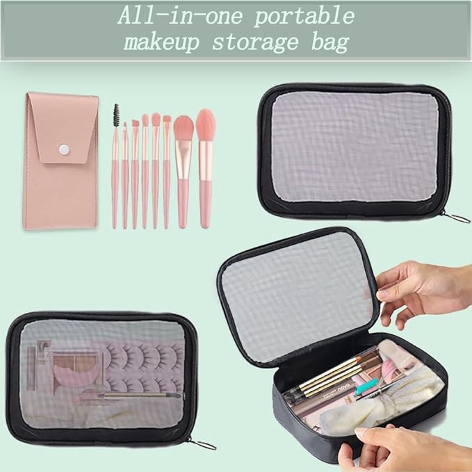 All-In-One And Portable Beginner Makeup Kit, Including Mascara, Eyeshadow Pencil, Eyeshadow Palette, Beauty Brush Set, Eyebrow Shaping Set And Other Props-VivaGrace Women