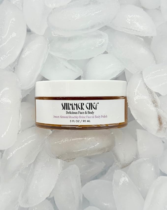 Sweet Almond Rosehip Brine Polish | Exfoliating Blend with Himalayan & Dead Sea Salt, Maple Sugar | Enriched with Magnesium, Omega 3's & Vitamin E | Revitalize Skin, Reduce Inflammation-VivaGrace Women