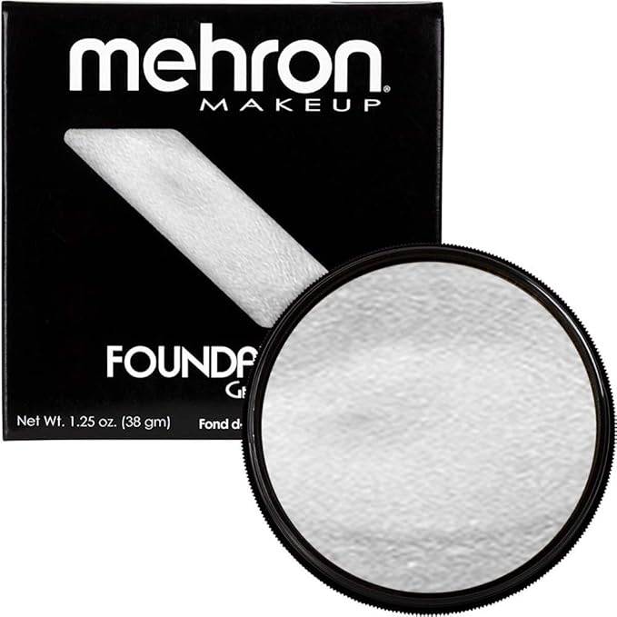 Mehron Makeup Foundation Greasepaint | Stage, Face Paint, Body Paint, Halloween Makeup 1.25 oz (38 g) (SILVER)-VivaGrace Women