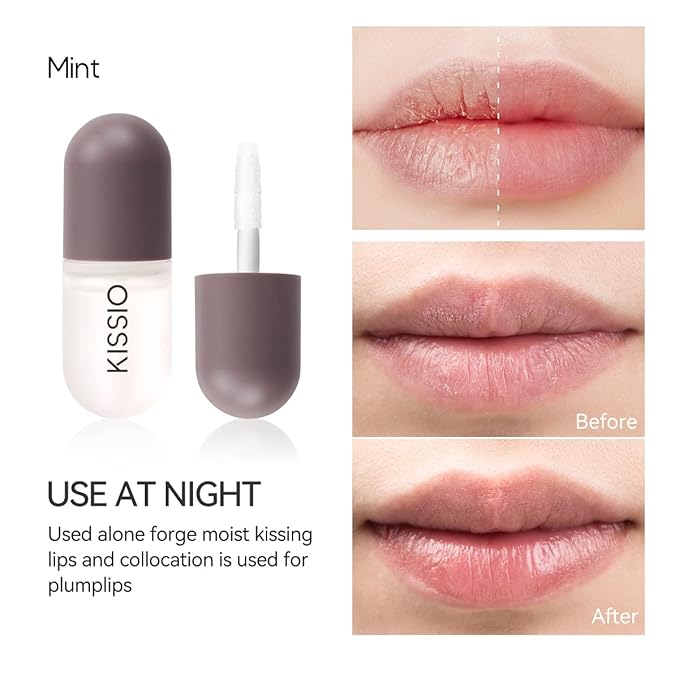 KISSIO Lip Plumper Set,Natural Lip Plumper,Lip Care, Lip Plumper Gloss,Lip Moisturizing Beautiful,Day Ues And Night Ues Set(2PCS)-VivaGrace Women