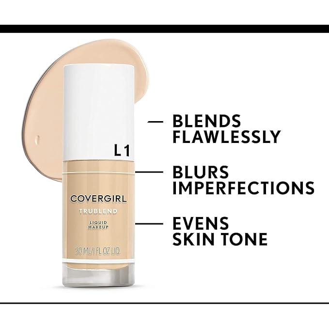 COVERGIRL Trublend Liquid Foundation, Creamy Natural, 1 Oz (Pack of 2)-VivaGrace Women