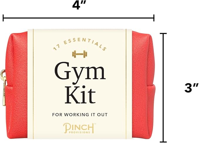 Pinch Provisions Gym Kit, includes 15 Personal Care Essentials for Wellness & Beauty, Perfect for Gifts, Gym Bags, Duffle Bags & Lockers (Poppy Red)-VivaGrace Women