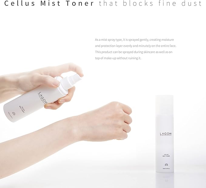 LAGOM Cellus Mist Toner Natural Moisturizing Spray, pH Balance, Subacid, Alcohol-Free, Zero-Irritation, Fragrance-Free, Facial Serum 4.05 Fl Oz-VivaGrace Women