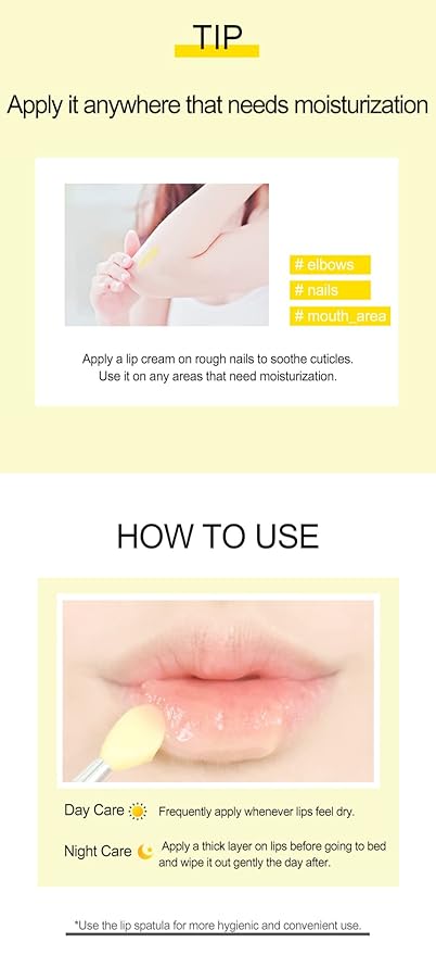 Vitamin Lip Sleeping Mask 10g / 0.35 oz. (Pack of 2) Contains 5,000ppm of vitamin E, Nourishing Moisturizing Elasticity Keratin Care, Lip Balm For Chapped, Cracked, Dry, Wrinkled Lips-VivaGrace Women