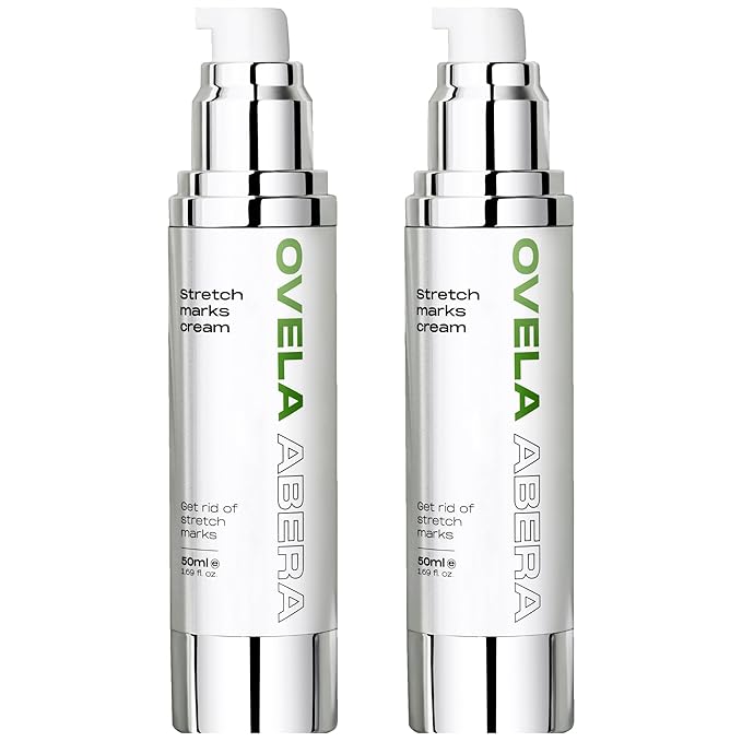 Abera Ovela Maternity Stretch Mark Cream for Pregnancy and Weight Fluctuations, Stretch Mark Treatment Pregnancy Must Haves, Deep Stretch Mark Removal, All Skin Types, 1.69 fl oz, Set of 2-VivaGrace Women