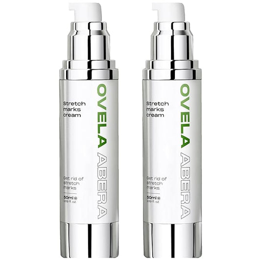 Abera Ovela Maternity Stretch Mark Cream for Pregnancy and Weight Fluctuations, Stretch Mark Treatment Pregnancy Must Haves, Deep Stretch Mark Removal, All Skin Types, 1.69 fl oz, Set of 2-VivaGrace Women