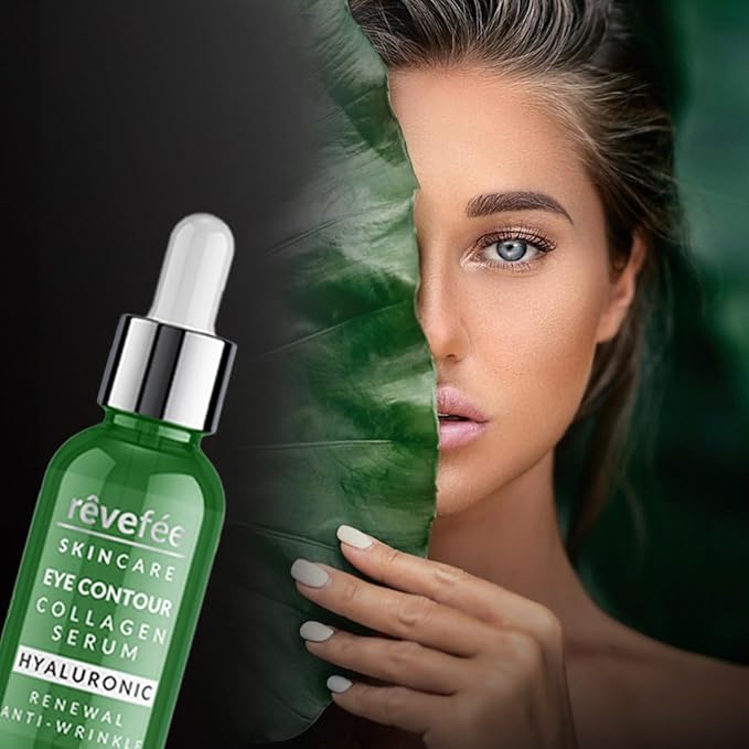 collagen hyaluronic eye serum; reduces dark circles, puffiness, fine lines and eye bags., Yellow-VivaGrace Women