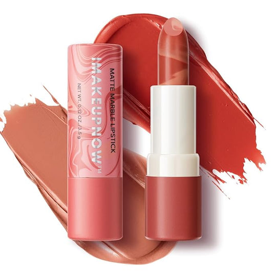 2PCS Marbled Matte Lip Stick Makeup - Velvety Finish | Naked-lip Feel, Full Coverage, D001+D003-VivaGrace Women