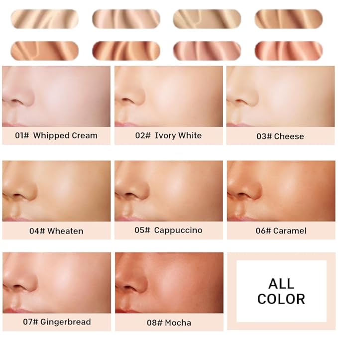 Foundation Full Coverage Liquid Foundation Cream - Lightweight Concealer - Suitable for All Skin Types (ivory white 02)-VivaGrace Women