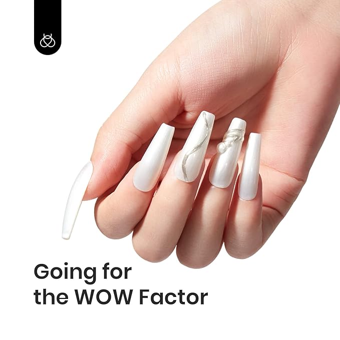 Beetles Gel Nail Polish, 1 Pcs 15ml Pearl White Shell Pearlescent Gel Polish Pearl Shimmer Soak Off Manicure Salon Nail Design Nail U V LED Lamp Needed Home DIY Manicure