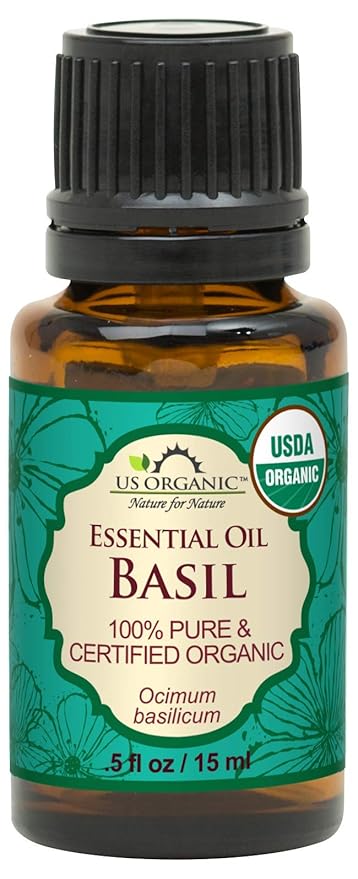 US Organic 100% Pure Basil Essential Oil - USDA Certified Organic, Steam Distilled, 15 ml-VivaGrace Women