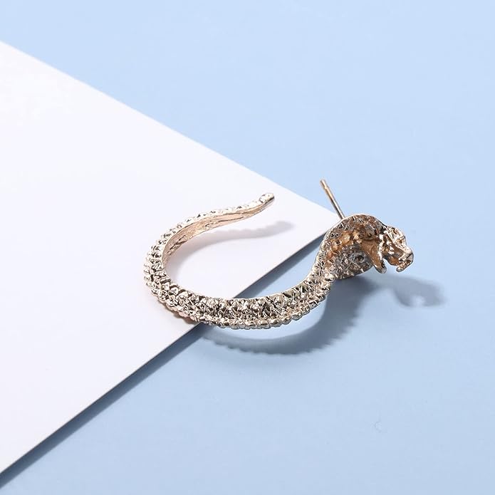Vintage Snake Studs Earrings Gold Snake Dangle Earrings Animal Serpent Earrings Punk Cool Snake Earrings Jewelry for Women Girls Gifts-VivaGrace Women