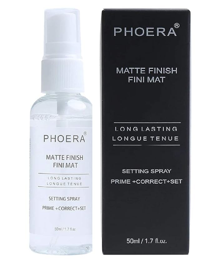 AQUAPURITY Phoera Makeup Setting Spray 3 In 1 Fixer, Primer & Corrector Matte Finish, Makeup Sealer Spray Long Lasting16Hr Wear Face Make Up Foundation Light Weight Beauty Blender-VivaGrace Women