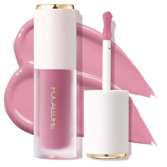 FOCALLURE Silky Cream Liquid Blush,Leaving a Matte Dewy Makeup Look,Easy to Apply and Create a Natural Flush,Long Lasting and Lightweight Cheek Blush Face Makeup,FEELING GOOD-VivaGrace Women