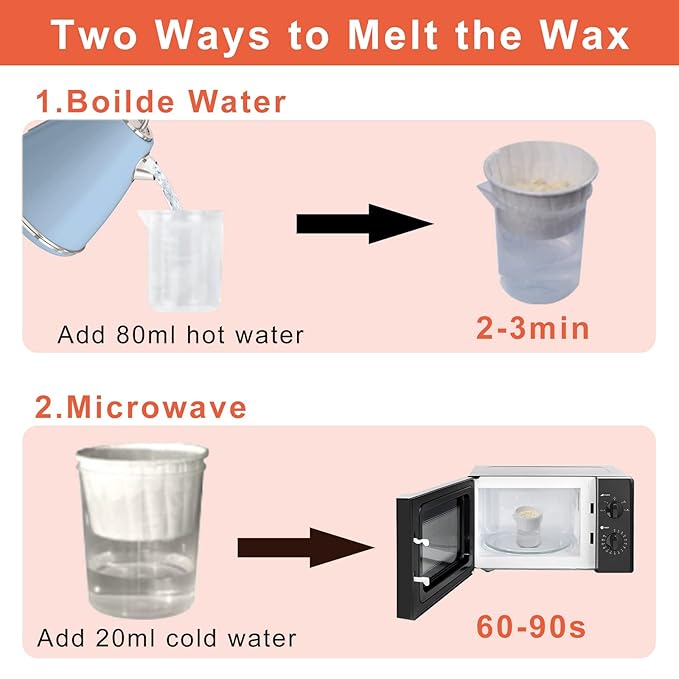 Nose & Ear Hair Wax Kit for Men & Women, 100g Wax with 20 Applicators, Safe Home Grooming Solution for Painless 15-20 Time Usage-VivaGrace Women