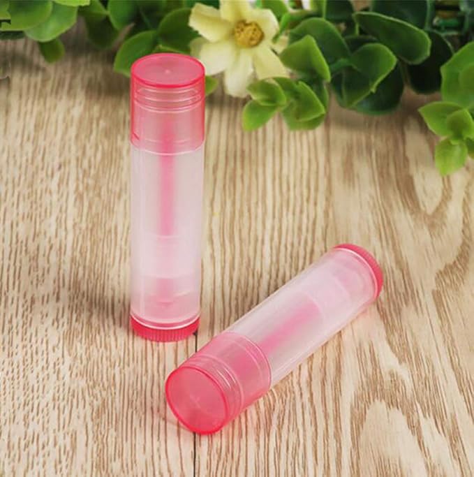 5ml 50 Pcs Empty Clear Lip Balm Tubes Containers with Twist Bottom and Multi Color Caps for Making Lip Balm,DIY Cosmetic Tubes-VivaGrace Women