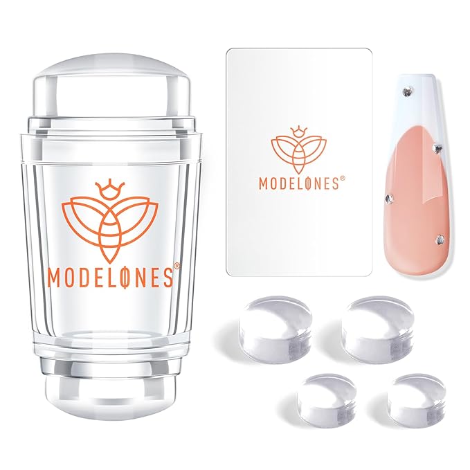 Modelones French Tip Tool- 6 Pcs Nail Stamp French Manicure Kit Suitable for DIY Together with Gel Nail Polish Art Tips Printing Tool Kit-VivaGrace Women