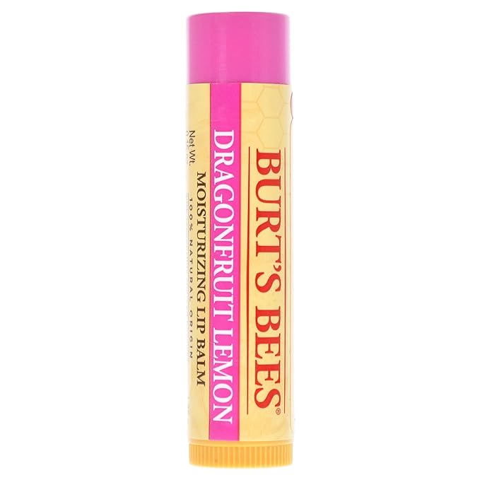 Burts Bees Dragonfruit Lemon Moisturizing Lip Balm Unisex 0.15 oz (I0115832)-VivaGrace Women