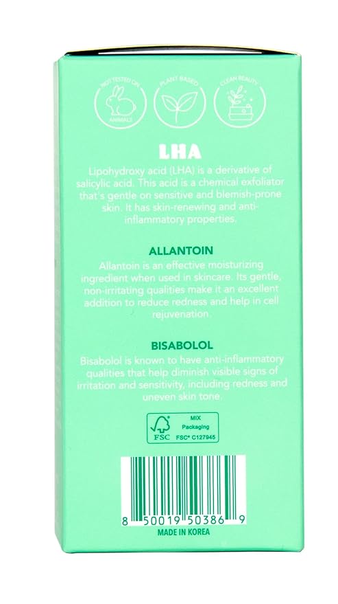 LHA Serum + Moisturizer | Hydrating, Moisturizing, Vegan Korean Skincare for Sensitive, Acne-Prone Skin (Facial Serum, 1.62 fl.oz)