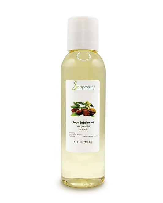 Soapeauty Clear Jojoba Oil | 100% Pure & Natural | Refined, Cold Pressed, Hexane Free | Moisturizing Oil for Skin, Face, Hair & Nails | 4 fl oz-VivaGrace Women
