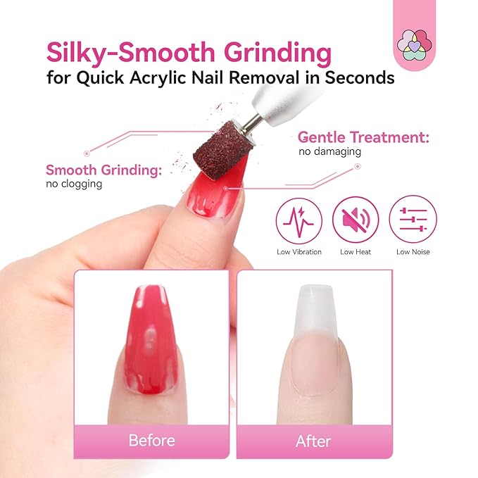 SAVILAND Essentials Electric Nail Drill: 40000RPM High-Torque Nail File Quick Removal for Acrylic Nails Easy Operation Portable Nail Drill for Beginner Home DIY Nail Art Manicure Pedicure-VivaGrace Women