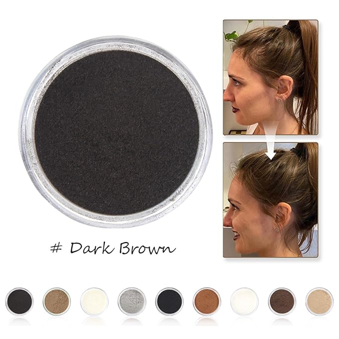 Hair Fibers for Thinning Hair for Women All-Natural Hair Building Fibers 0.98 Oz Hair Volume Powder Bald Spot Cover Up for Men & Women (Dark Brown)-VivaGrace Women