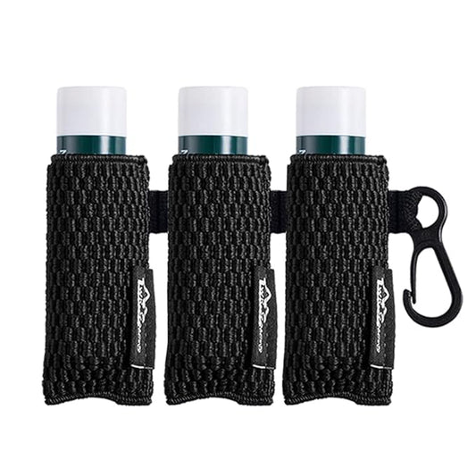 WKieason Lip Balm Sleeves Holder Keychain 3pcs Clip on Chapstick Keychain Holder Pouch Tight-Knit Elastic Lipstick Key Chain Holder (Black)-VivaGrace Women
