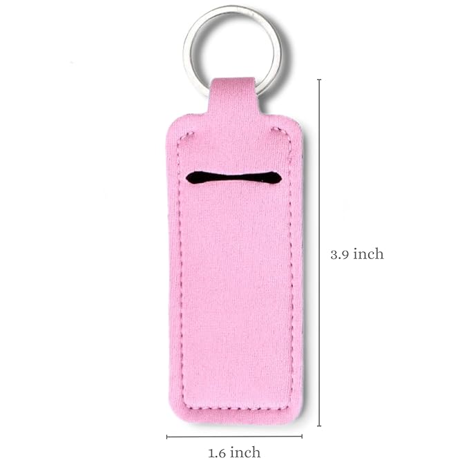 Peaches and Cream Chapstick 3-Pack. Includes Bonus Lip Balm Holder Keychain (Pink). Limited Edition Flavor from the Chapstick I Love Summer Collection, Unique Gift Bundle from-VivaGrace Women