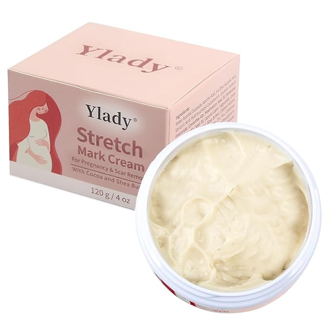 Stretch Mark Cream 120g/4 oz Stretch Marks Lotion Pregnancy Creams, Belly Butter Pregnant Women Stretch Mark Removal Treatment, Maternity Skin Care Moisturizer Scar Wrinkle Prevention-VivaGrace Women