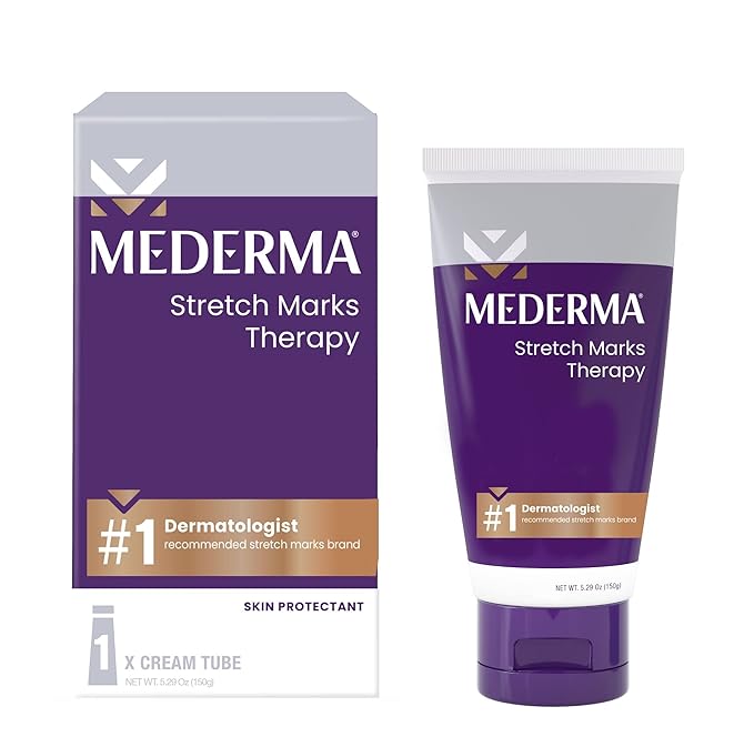 Mederma Stretch Marks Therapy, Helps Prevent and Treat Stretch Marks, Safe to Use When Pregnant & PM Intensive Overnight Scar Cream, Works with Skin's Nighttime Regenerative Activity-VivaGrace Women
