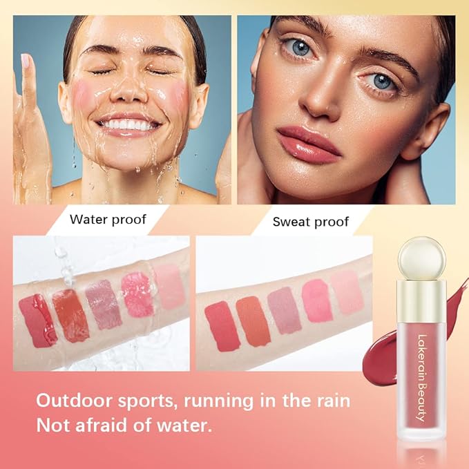 Soft Velvet Liquid Blush Face Makeup Matte Cream Blush for Cheek Weightless,Long-Lasting,Natural-Looking,Smudge Proof,Dewy Finish Skin Tint Blush Makeup(#05)-VivaGrace Women