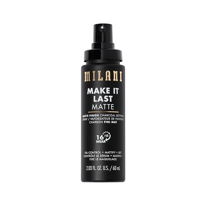 Milani Make it Last Matte - Matte Finish Charcoal Setting Spray- Cruelty-Free Makeup Primer and Setting Spray for Oily Skin - Long Lasting Finishing Spray (2.03 Fl. Oz.)-VivaGrace Women