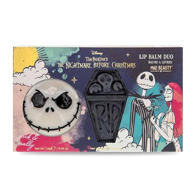 Mad Beauty Nightmare Before Christmas Mystic Lip Balm Duo | 2-Piece Set | Recommended for All Ages | Moisturizing & Fun | Perfect for Disney Fans-VivaGrace Women