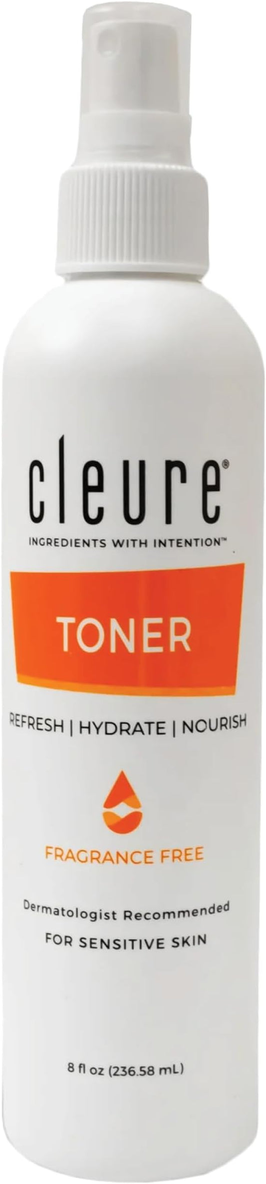 Cleure Alcohol Free Toner for Sensitive Skin - Balancing pH Toner for Face - Paraben, Salicylate, & Fragrance Free (8 oz, Pack of 1)-VivaGrace Women